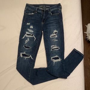 American Eagle dark washed long jeans
